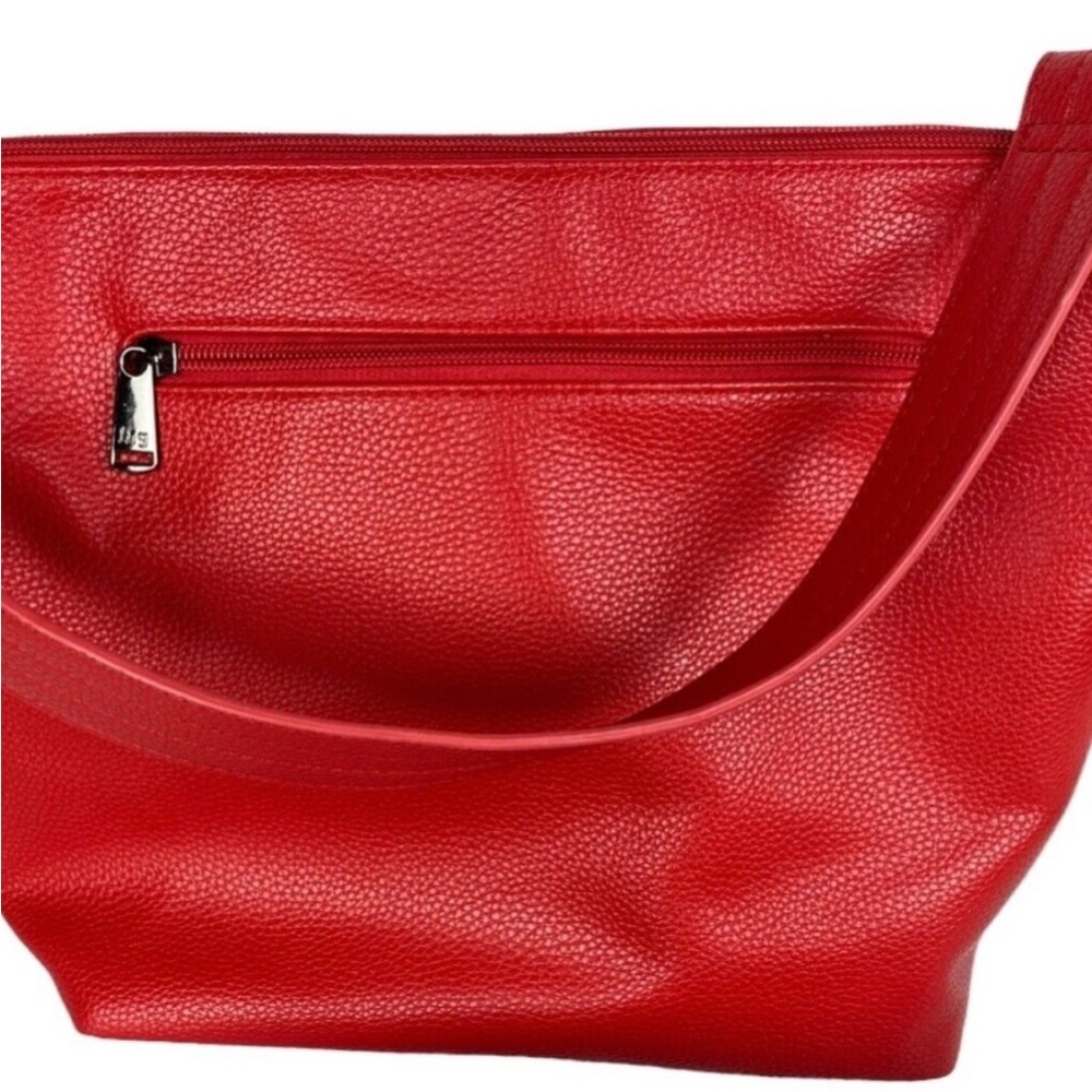 lug Red Quilted Crossbody with Patterned Strap - Picture 5 of 7